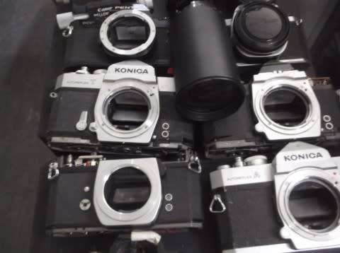 CAMERA SPARES : CAMERAS AND LENSES ETC FOR SPARES ONLY ( PENTAX / OLYMPUS / KONICA / CANON / RICOH )
